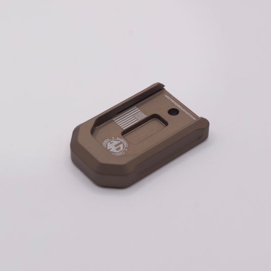 Base Plate for PSA Micro Dagger 15-Round Magazines – FDE Anodized - Custom Machined Concepts