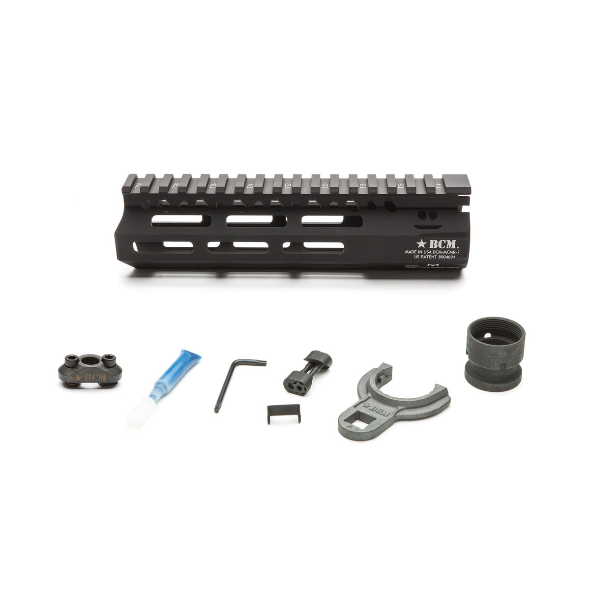 BCM GUNFTR MCMR RAIL 556 7 BLK MLOK