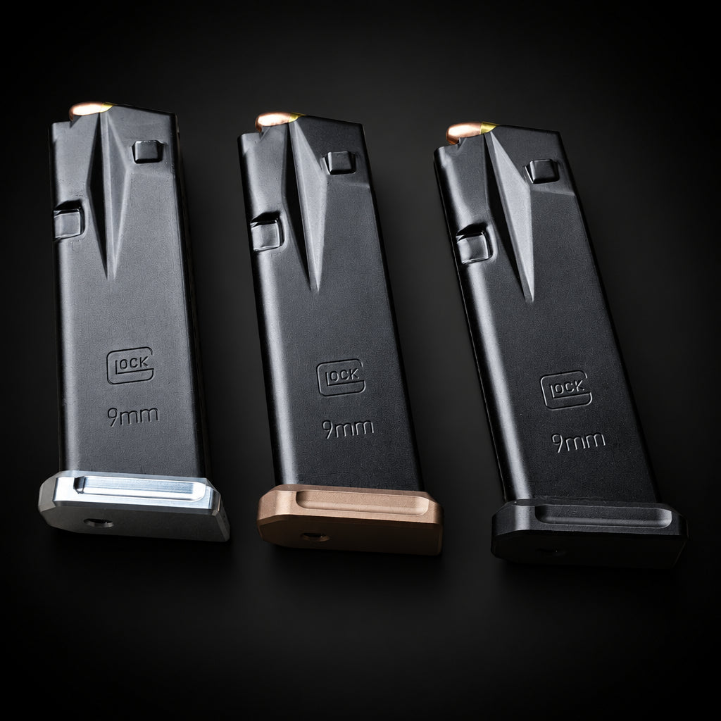 CMC Flush-Fit Baseplate for OEM GLOCK 15RD Metal Magazine, 43X/48 - Custom Machined Concepts