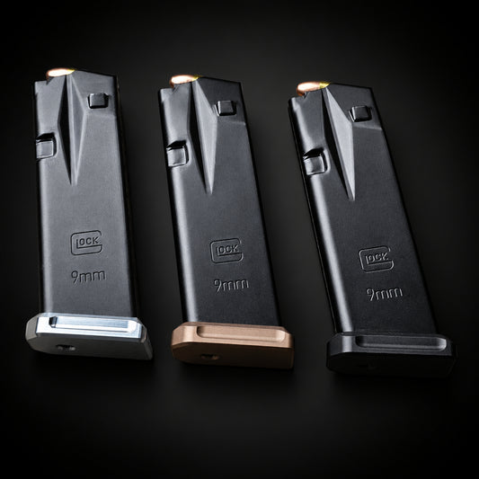 CMC Flush-Fit Baseplate for OEM GLOCK 15RD Metal Magazine, 43X/48 - Custom Machined Concepts